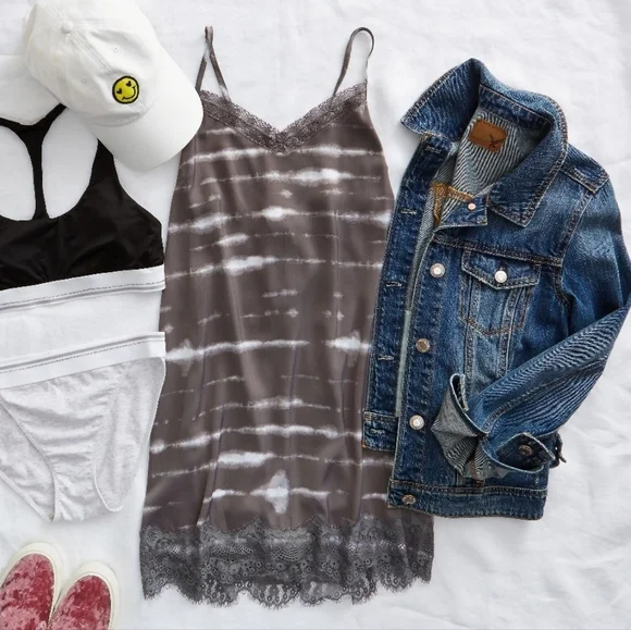 Aerie Gray Tie-Dye Slip Dress - Picture 15 of 16